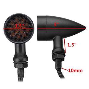 15 LED Clignotants de Frein et de Position pour Moto, Noirs avec Lumières Rouges, Compatibles avec Harley, Honda, Chopper - Product Image 2