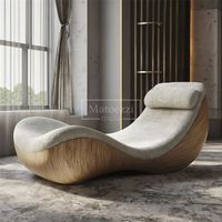Fauteuil inclinable de style moderne en bois massif, écologique, à hauteur réglable, en tissu de coton, pour hôtel, salon, bureau à domicile