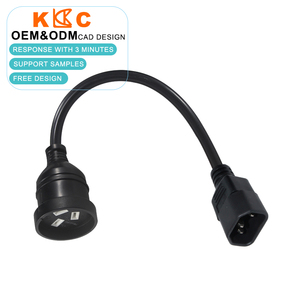 สายต่อพ่วงไฟฟ้าแบบสั้น IEC C14 ไปยังเต้ารับแบบตัวเมียของออสเตรเลีย พร้อมขั้วต่อแบบขึ้นรูป ความยาวตามสั่ง ผลิตตามแบบ OEM ขายส่ง - Product Image 2