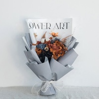 Bouquet de fleurs roses éternelles faites à la main de luxe 2025 pour l'obtention du diplôme Saint Valentin Fête des mères Noël Pâques et mariages