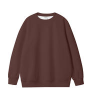 Pull à col rond en coton pour homme et femme, couleur unie, logo personnalisable.