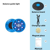 Planche d'équilibre intelligente en plastique PH01 avec lumière de guidage, relaxation musculaire, contrôle par application, détection d'angle d'inclinaison pour la course à pied, les sports et le fitness