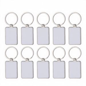 Porte-clés vierge en alliage de zinc pour fournisseur, avec sérigraphie, pendentif de porte-clés de voiture, cadeau d'entreprise créatif personnalisé pour la promotion de marque - Product Image 1