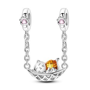 Série de boucles de positionnement pour bracelets, pendentifs breloques en zircon en forme de cœur, DIY, en or blanc et argent, tendance - Product Image 4