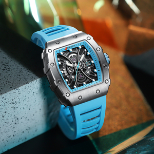 Reloj de Cuarzo <span class=keywords><strong>Rojo</strong></span> para Hombre CURREN 8438, Envío Directo, Correa de Silicona, Luminoso, con Calendario, Estilo Casual, Fabricante de Relojes de Pulsera - Product Image 4