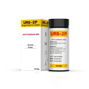 Bandelettes de test d'urine URS-2P 2 paramètres Kits de test d'urine de glucose et de protéines