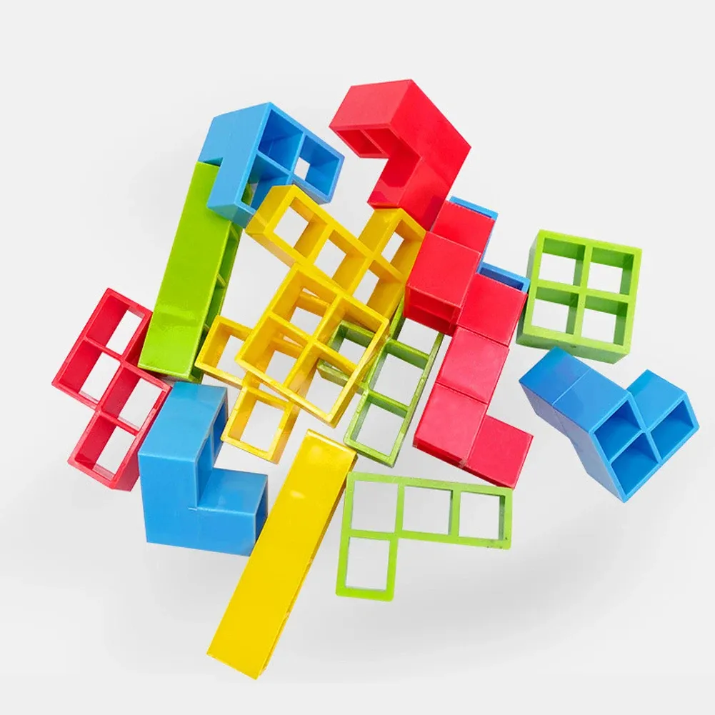 Kinder-Perfektstapel-Angriff Blockierungs-Puzzle-Spielzeug Ausgleichsstapel-Spielzeug aus Kunststoff Teamturm-Spielzeug zum Austauschen von Bausteinen Ausgleich