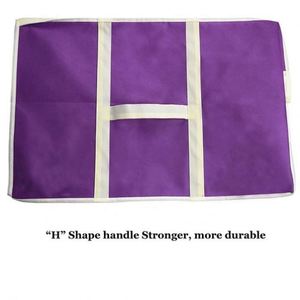 Organiseur de couvertures de lit durable, sacs en toile pliables pour couvertures et édredons, grands sacs de rangement pour vêtements avec fermeture éclair transparente - Product Image 6