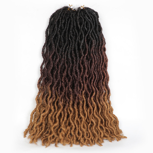 Tóc Móc Gợn Sóng Faux Locs Gpsy Locs 18Inch 24 Sợi Tổng Hợp Tóc Nối - Product Image 5