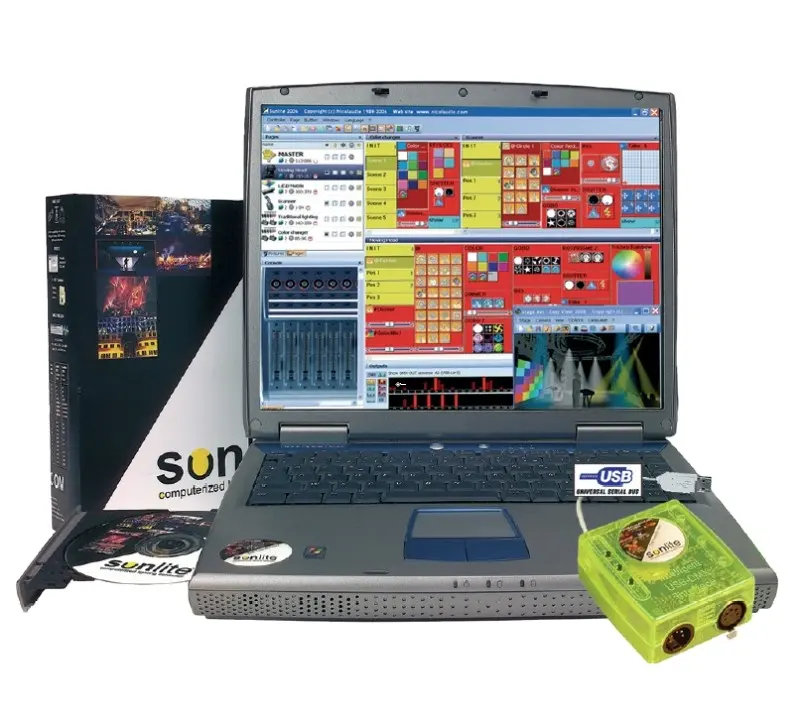 Sunlite 2 WiFi คอนโซลใช้ DMX ควบคุม Usb Pc คอนโซล Sunlite 1024 Dmx Pc ควบคุม