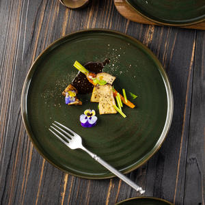 Piatti in Ceramica Reattiva Verde YAYU Artigianali per Ristoranti, Fornitura Commerciale di Stoviglie, Direttamente dalla Fabbrica - Product Image 1