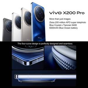 มือถือมือสองลดราคา VlVO X200 12GB+<span class=keywords><strong>256GB</strong></span> หน้าจอ 6.67 นิ้ว Android 15 Dimensity 9400 Octa Core รองรับ OTG NFC 5G รองรับ Google Play - Product Image 1
