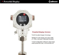 Capteur de température et d'humidité industriel MTH500HS pour conduits d'air et de gaz, en acier inoxydable 316SS, résistant à la corrosion, avec écran LCD numérique, sortie 4-20mA, Modbus RS485, 0,3%/3% HR