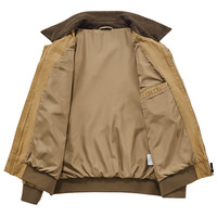 Veste de course de qualité supérieure en gros, col montant, printemps automne, toile vintage, velours côtelé, hip hop, rembourrage, style urbain