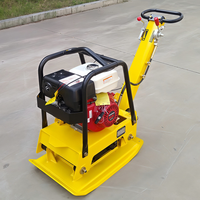 Compacteur à plaques vibrantes réversible de 126 kg, moteur Honda 5,5 ch, haute efficacité, travaux de terrassement et d'asphalte, force centrifuge de 25 kN