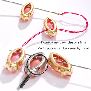 Xichuan Navette a forma di Aurora moka Strass pietre di cristallo con artiglio di rame cavo cucire su accessori fai <span class=keywords><strong>da</strong></span> te - Product Image 5