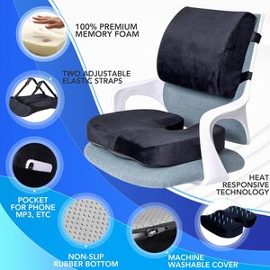 <span class=keywords><strong>Coussin</strong></span> de siège de bureau en mousse à mémoire de forme avec housse lavable, <span class=keywords><strong>coussin</strong></span> <span class=keywords><strong>ergonomique</strong></span> pour chaise de bureau, support <span class=keywords><strong>lombaire</strong></span>, <span class=keywords><strong>coussin</strong></span> de dossier - Product Image 3