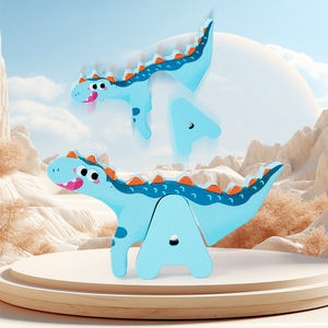 Giocattolo educativo in legno per bambini per l'apprendimento dell'alfabeto alfabeto a forma di colore animale di corrispondenza giocattolo cognitivo per bambini - Product Image 6