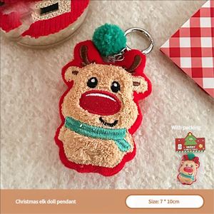Wholesale Cute <b>Cartoon</b> Christmas Plush Doll Keychain Versatile <b>Backpack</b> Pendant Gift Decor New 2025 Collection - Product Image 6
