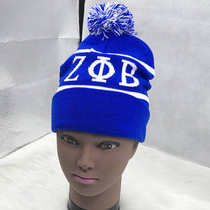 定制标志泽塔披贝塔联谊会三角洲1920亚克力豆豆套装神圣9针织围巾帽子运动足球主题 - Product Image 5