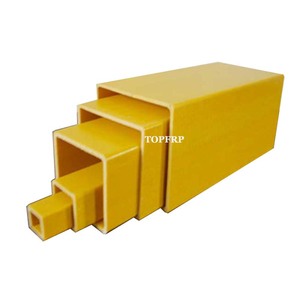 ท่อไฟเบอร์กลาสทรงสี่เหลี่ยมผืนผ้าแบบพัลทรูชั่น GRP/FRP ความแข็งแรงสูง - Product Image 1