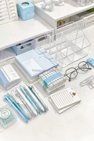 Porte-stylo en acrylique transparent Ensemble organisateur de bureau de maquillage en acrylique