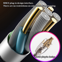 Audífonos PENSVOX de Alta Calidad, Cable Inalámbrico Blindado de 1.8M con 2 Pines, PVC Ecológico, Cable Auxiliar IEM, Sonido Personalizable