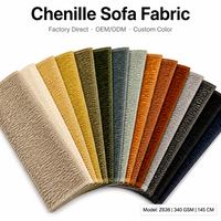 Chenille-Stoff für Sofas 100% Polyester Gewebter Chenille-Sofastoff Mittelschwer 340gsm Textilstoffe für Sofas und Vorhänge