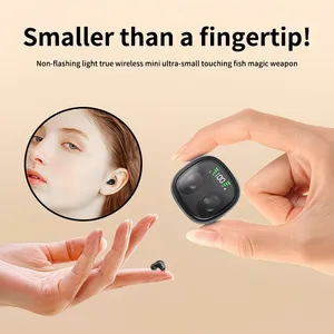 Mini Görünmez Uyku Kablosuz TWS Kulaklık Aktif Gürültü Engelleme Alexa HD Aramalar Spor Çalışma Kulak İçi Stereo Dijital Ekran - Product Image 4