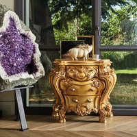 Commode traditionnelle victorienne en chêne massif, table de toilette artisanale, style Louis XV, meuble sculpté pour la maison, bureau de maquillage
