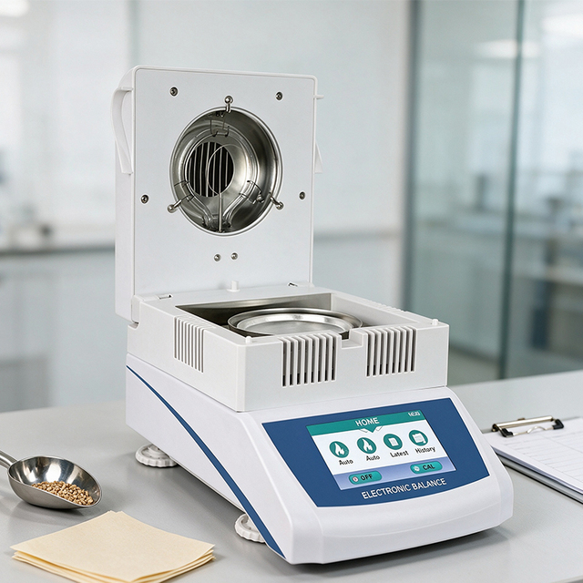 LCD Touch Screen Halogen Moisture Analyzer High Precision for Lab Grain Feed Cedrec