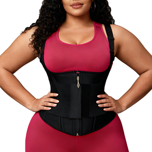 LANGQIN Corset amincissant à double fermeture éclair, avec sangle réglable, en maille respirante et tulle, pour un maintien ferme de la taille et un contrôle du ventre - Product Image 4