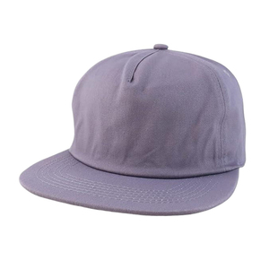 Casquette de sport à bord plat en coton à 5 panneaux avec logo personnalisé de haute qualité Casquette vierge non structurée à visière - Product Image 2