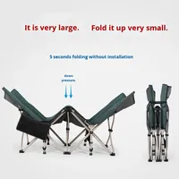 Lit simple pliable en alliage de fer doublement renforcé avec un simple inclinable pour adultes, à utiliser à la maison, au bureau et en camping