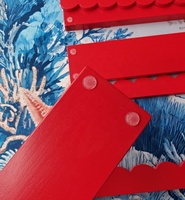 Supports de Mahjong Premium 20'' en Bois Américain Noir, Rouge, Violet, Blanc, Bleu, Vert, Festonnés avec Poussoirs Magnétiques