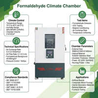Factory Price 1m³ Digital Display Formaldehyde Climate Chamber Environmental Test Equipment for Building Materials