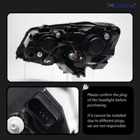 Conjunto de faros delanteros bi-xenón con proyector dual para VW Sharan 7N 2014, luz LED de señal de giro, DRL, Canbus, Plug and Play, piezas de automóvil