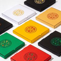 Boîte à pizza personnalisée robuste, boîte à emporter imprimée sur mesure, carton E-flute pour garnitures abondantes, boîte à pizza haute qualité personnalisée