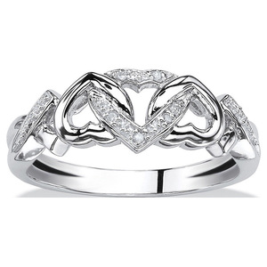 Anello a Cuore Intrecciato per Donne, Elegante Gioiello da Dito alla Moda - Product Image 1