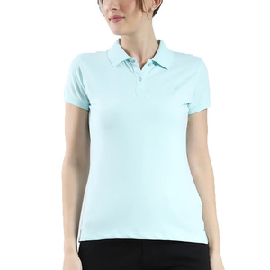 Polo Clásico para Mujer, Mezcla de Algodón, con Cuello Acanalado, Tela Cómoda y Transpirable, Estilo Versátil, Ropa Casual de Verano - Product Image 4
