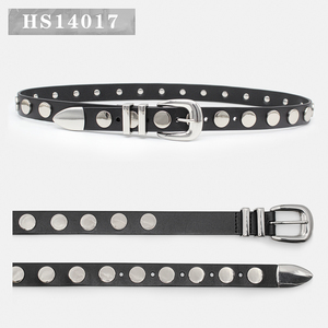 Cinturón de aleación de PU de alta calidad a la moda de mujer estilo punk heavy metal personalizado - Product Image 6