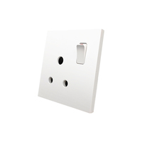 15A blanc sud-africain/italie/chili/IND 86 Type A9 1 Gang trois broches rondes prise murale commutée panneau PC pour bureau à domicile