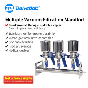 Многоходовой вакуумный фильтр-коллектор из нержавеющей стали/стекла/поликарбоната для химических лабораторий, стандартный, для экстракции - Product Image 2