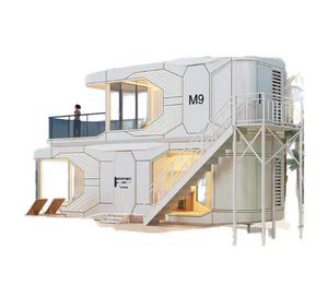 Moderna Casa Móvil de Lujo, Tipo Cabañ<span class=keywords><strong>a</strong></span>, de Acero, Impermeable, de 20 pies/40 pies, Personalizable, de Construcción Modular Rápida, con Energí<span class=keywords><strong>a</strong></span> Solar - Product Image 1