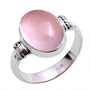 Bague en argent sterling 925 de haute qualité avec quartz rose certifié IGI, bijoux faits à la main, prix d'usine en gros - Product Image 3