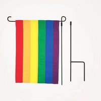 Drapeau de jardin double face personnalisé pour l'extérieur, thème Fierté Gay, 30x45cm (12x18 pouces), vente en gros
