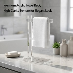 <span class=keywords><strong>Portasciugamani</strong></span> in Acrilico da Appoggio <span class=keywords><strong>per</strong></span> Bagno, Porta Asciugamani <span class=keywords><strong>per</strong></span> Area <span class=keywords><strong>Lavabo</strong></span> - Product Image 2