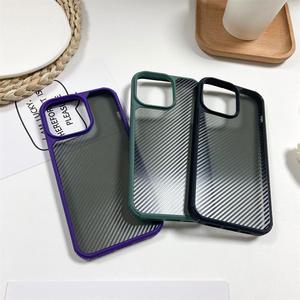 Pour <span class=keywords><strong>iPhone</strong></span> 14 Pro Max Translucide En Fiber De Carbone Motif Mat Té<span class=keywords><strong>l</strong></span>éphone étui pour <span class=keywords><strong>iphone</strong></span> 13 <span class=keywords><strong>12</strong></span> 11 15 Plus Mat Couverture De Té<span class=keywords><strong>l</strong></span>éphone Portable Shell - Product Image 1