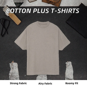 T-shirts pour hommes 100% coton, grande taille, broderie, tissu jersey respirant, fournisseur PK, couleur unie, coupe ample, logo sur le devant - Product Image 2