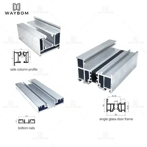 75项目折叠玻璃门型材铝6063-T5外部其他滑动折叠门曲门折叠架